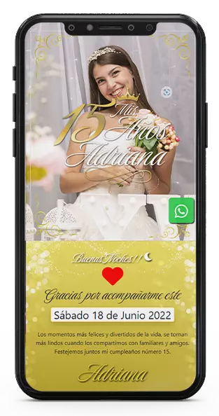 Celular con diseño golden